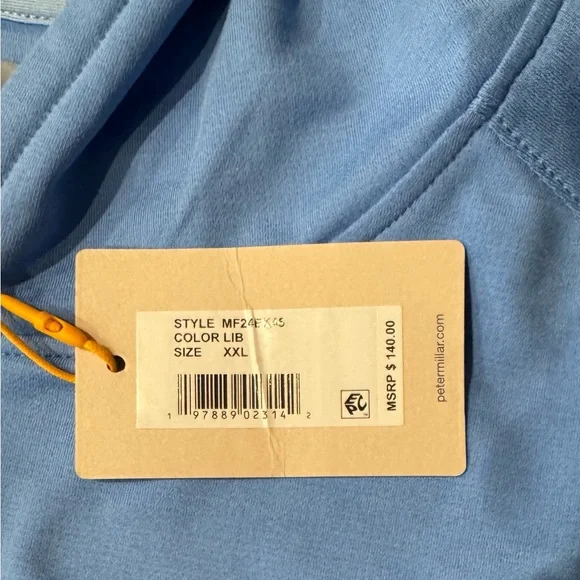 Peter Millar Crown Sport Pine Performance Hoodie Pullover Blue XXL NWT - Picture 8 of 9